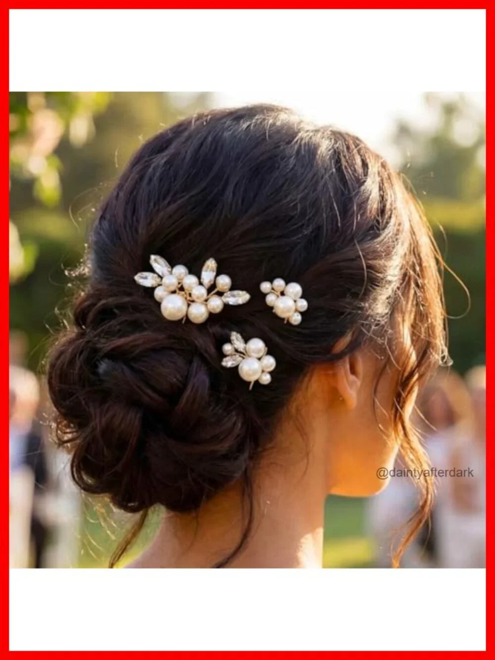 Pearl Bride Wedding Hair Pins Gold Rhinestone Bridal Hair Pieces Prom Hair